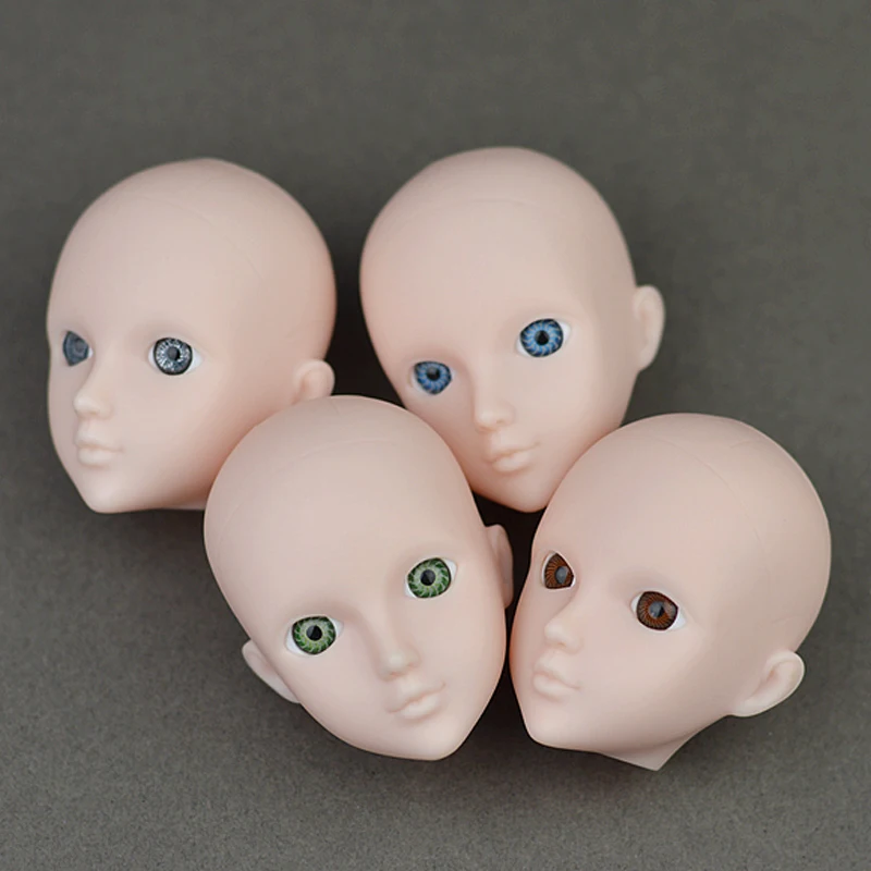 Cabeça de boneca de maquiagem macia, original 3d, olho xinyi, cabeça para  bonecas de 11.5 , para bonecas 1/6 bjd, cabeça de maquiagem de prática