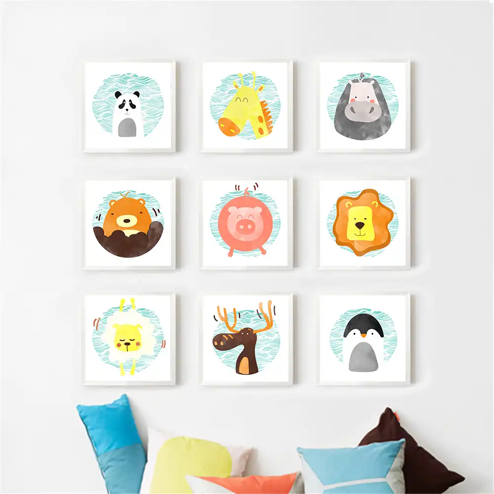 Children Room Wall Decor Art Fashion Cute Poster Prints Cartoon Animal Deer Pig Bear Painting Modern Nordic Style Canvas Children Room Wall Decor Art Fashion Cute Poster Prints Cartoon Animal Deer Pig Bear Painting Modern Nordic Style Canvas