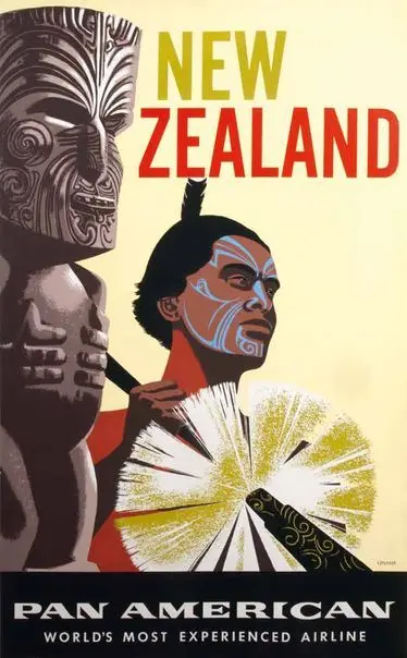 Napier Новая Зеландия. Арт деко столица мира NZ Trip старинный ретро постер из