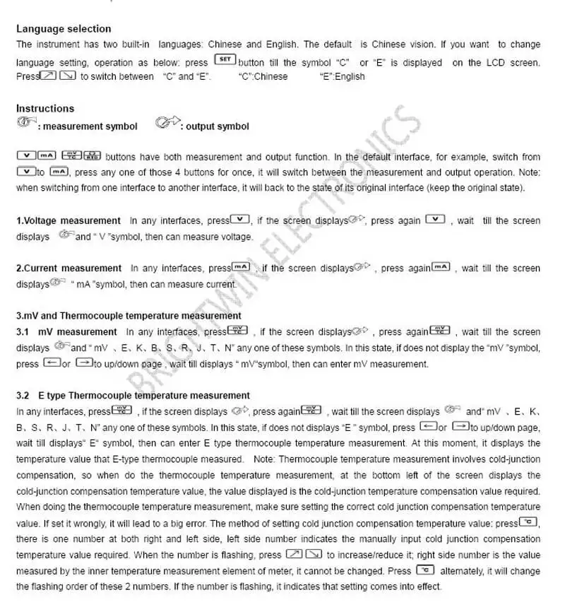 LB02 Process Calibrator User Manual
