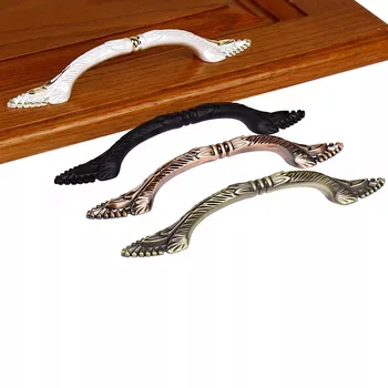 

96mm Vintage Kitchen Cabinet Handles Bronze Wine Cabinet Pulls 5"Antique brass Drawer Dresser Wardrobe Furniture door pull knobs