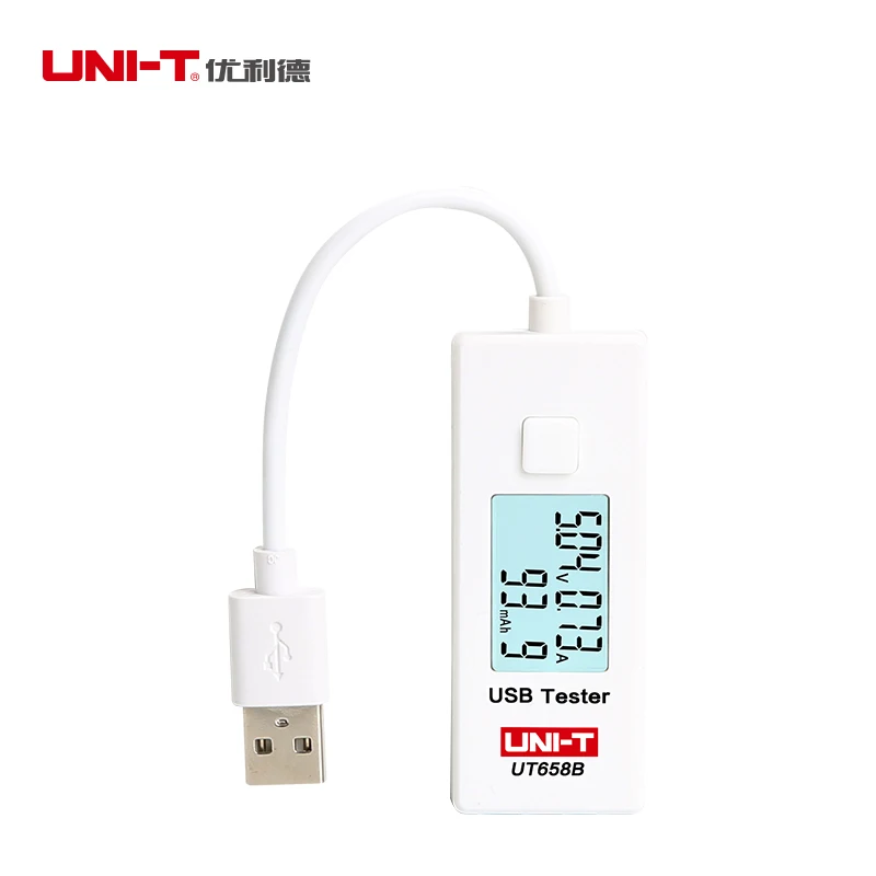 UNI-T UT658 UT658B USB Тестер Вольтметр Амперметр цифровой ЖК-дисплей Напряжение монитор измеритель тока Емкость тестер 9 В 3A ЖК-подсветка США