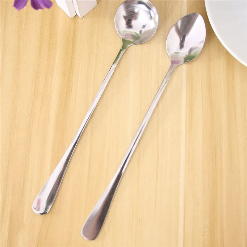 1Pcs High Quality Stainless Steel Long Handled Coffee Spoon Coffee