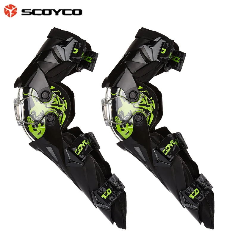 

SCOYCO Professional Motorcycle Knee Protector Kneecap Motorbike Motocross Racing Guard Knee Pads Protective Gear K12 Green