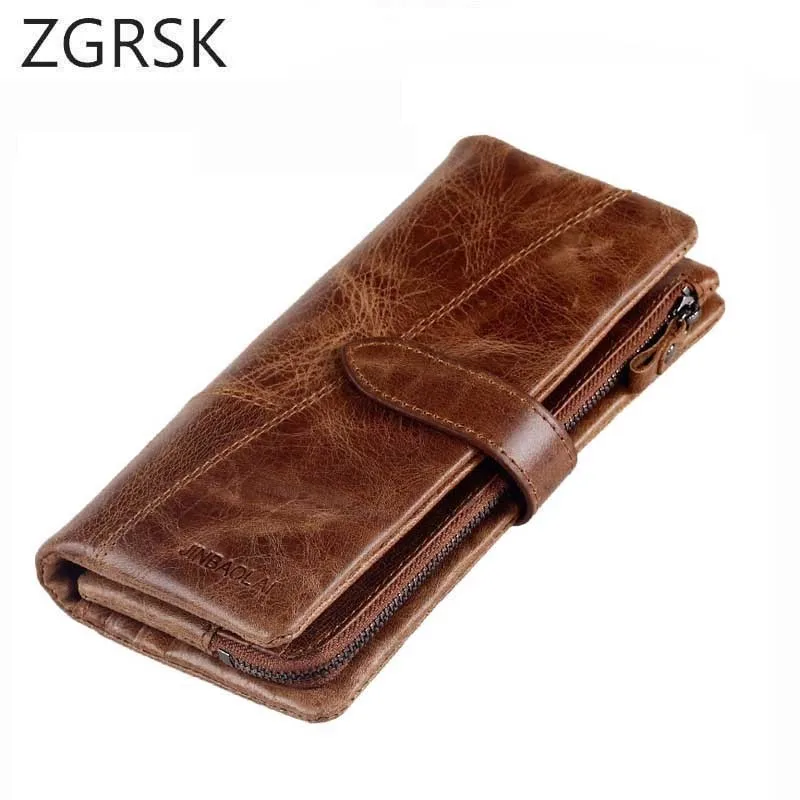 

Fashion Men Male Clutch Wallet Genuine Cow Leather Large Capacity Cover Case Document Holder Credit Card Holder Coin Purse