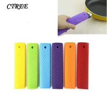 CTREE 1 piezas Anti-caliente sartén ASA manga diapositiva utensilios accesorios únicos silicona Pot Pan Handle gadgets de cocina C872