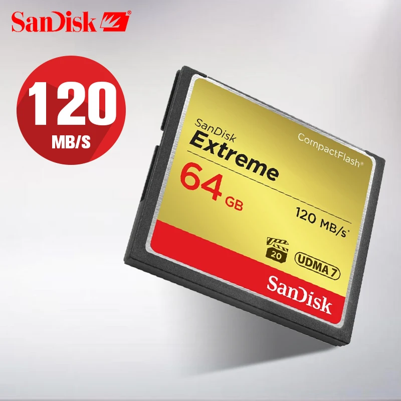  Sandisk Extreme Compactflash Memory Card 128GB 64GB 32GB CF Card High Speed 120MB/s support 1080P F