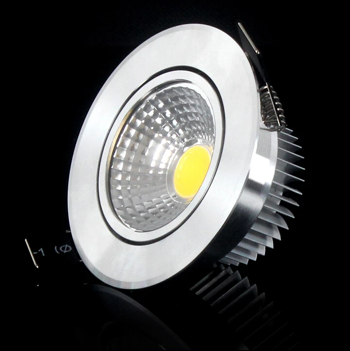 Dimmable 110 V 240 V CREE 9 W 12 W 15 W COB светодиодный светильник откидное крепление встраиваемые потолочные лампы теплый-холодный-натуральный белый