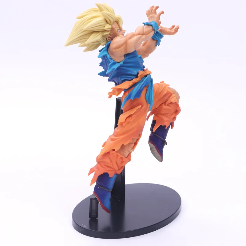 Dragon Ball Z Goku позитивно лицом к врагу стиль фигурка DBZ Goku Супер Saiyan Shock Wave Коллекция Модель игрушки 18 см