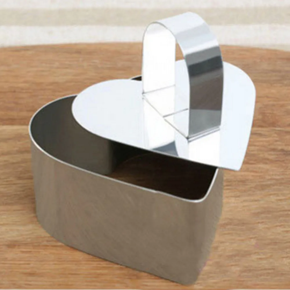 Cake making tools heart cake cutters,stainless steel metal cake mold,wholesale kitchen