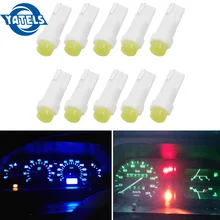 20шт Автомобильный интерьер T5 Led 1 SMD DC 12V светильник Керамическая, для приборной панели манометр инструмент керамический авто боковой Клин светильник лампа