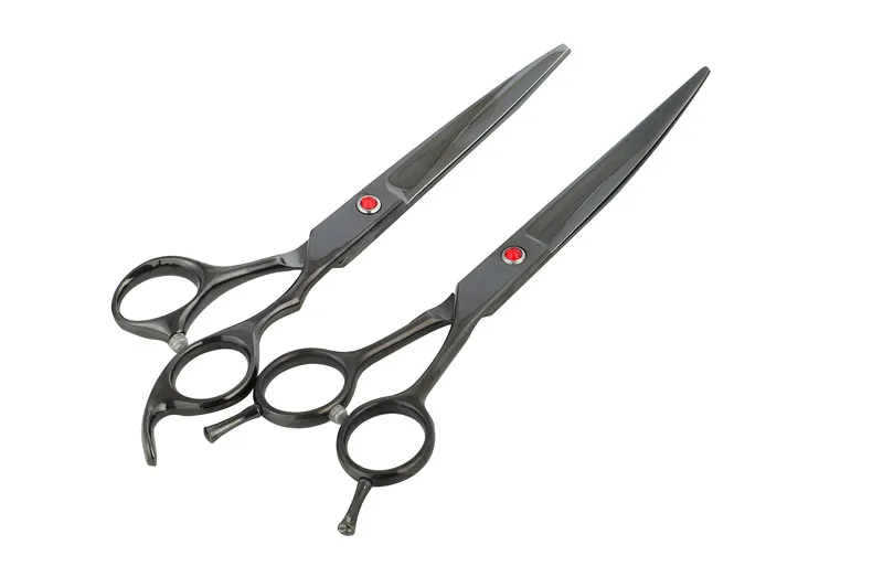 Tesoura para Cabeleireiros Tesoura para Corte de Cabelo Japão Polegada Barbeiro Suprimentos Titânio Profissional Cabeleireiro 440c 7 6 Japão 440c 7 polegada tesoura para cabeleireiros