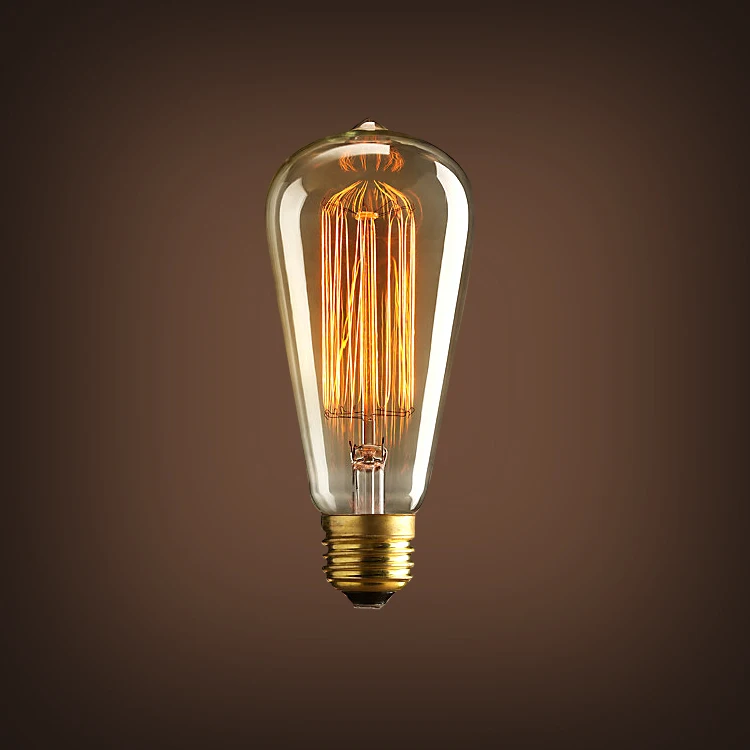 1920 st64 vintage loft diy e27 spiral incandescent light 40w led light bulbs