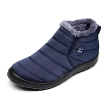 Г. Новые женские зимние ботинки однотонные зимние ботинки нескользящая подошва из плюша, сохраняющие тепло водонепроницаемые лыжные ботинки, большие размеры 35-46