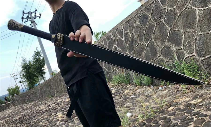 Ручной работы высокомарганцовистой Сталь чётко китайский меч катана Битва готов на открытом воздухе Ножи