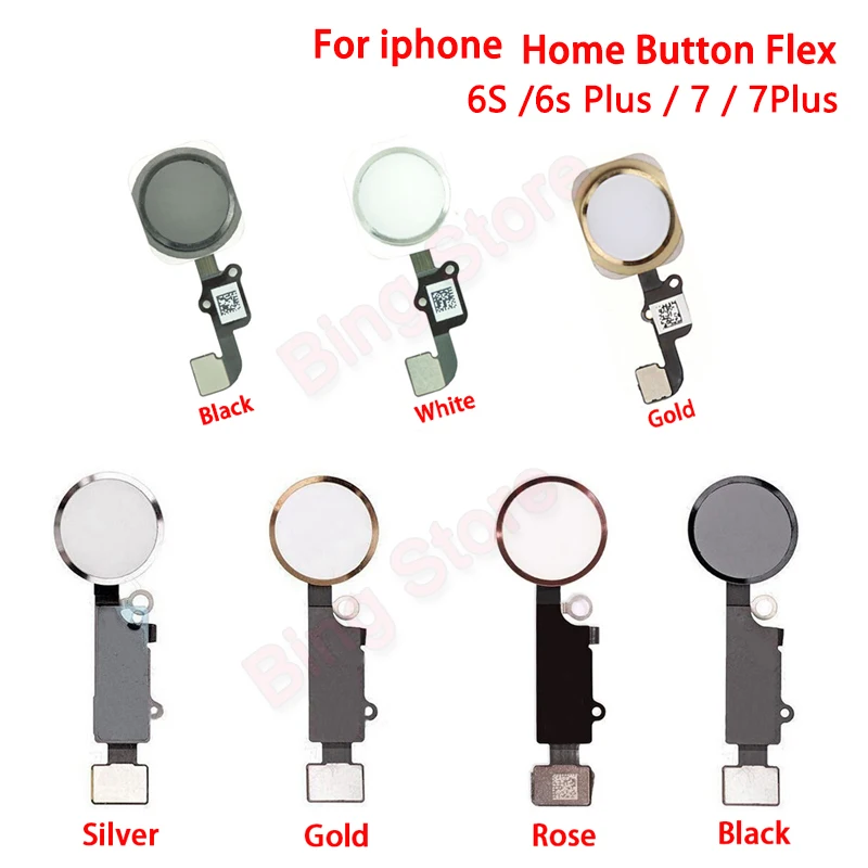 

Home Button Flex Cable For iphone 6S 7 4.7 For iphone 6S plus 7 Plus 5.5 on off button Assembly replacement home button