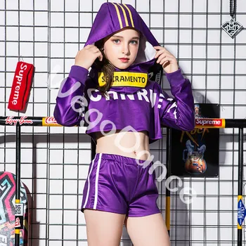 

Children's performance new hip-hop suit Jazz dancer girl costumes 100-160cm height