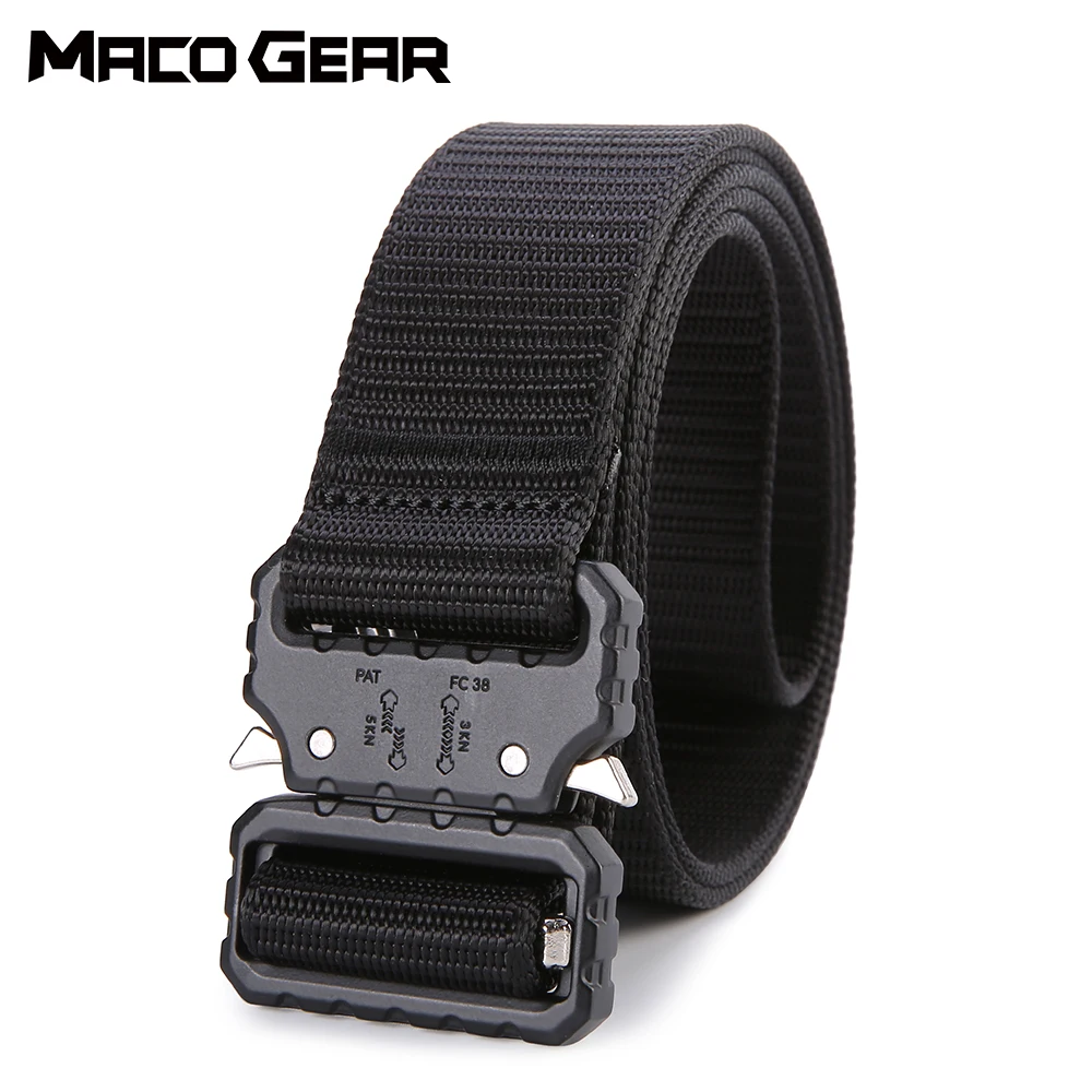 

Heavy Duty Tactical Belt Military Metal Buckle Waist Support Strap Sports Hunting Training Hiking Outdoor Army Utility Molle