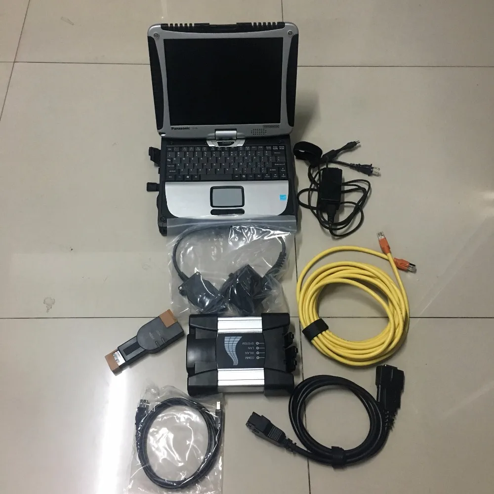  Nueva herramienta de diagnóstico mb star c5 para BMW Icom next con 1tb hdd instalado en cf-19 portá