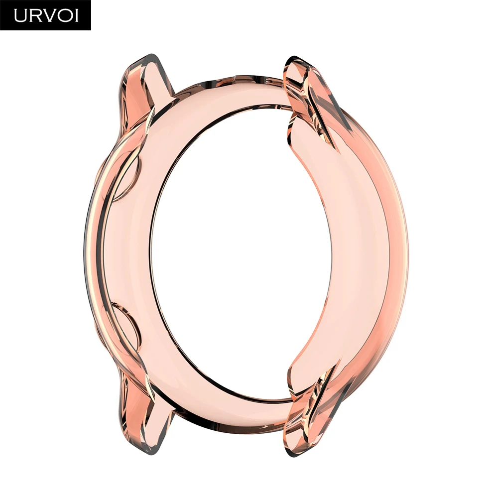 URVOI чехол для Galaxy watch Active/42 мм/46 мм ТПУ Чехол протектор Кристальные цвета Рамка Тонкий подходит ультра тонкий противоударный бампер - Color: Pink