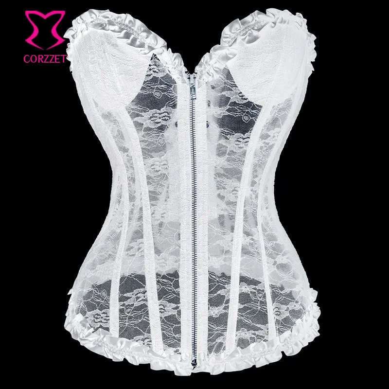 white corset bridal