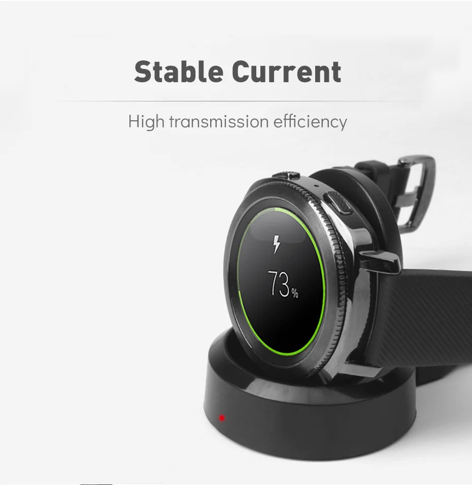 High Quality Wireless Charging Dock Charger Smart Watch Magnetic Adsorption Charging Satnd for Samsung Gear Sport Smart Watch (2)