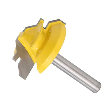 

45 Degree Lock Miter Router Bit 1/4 Inch Shank Woodwork Tenon Milling Cutter Tool _WK