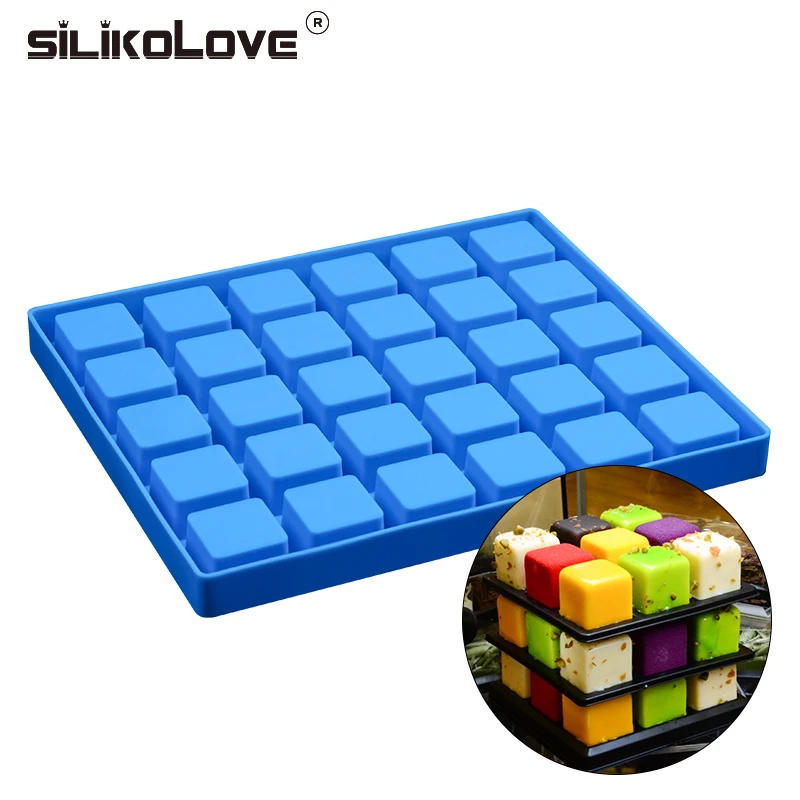 SILIKOLOVE 30 полости 3D квадратная мышь силиконовая форма для торта утолщенная