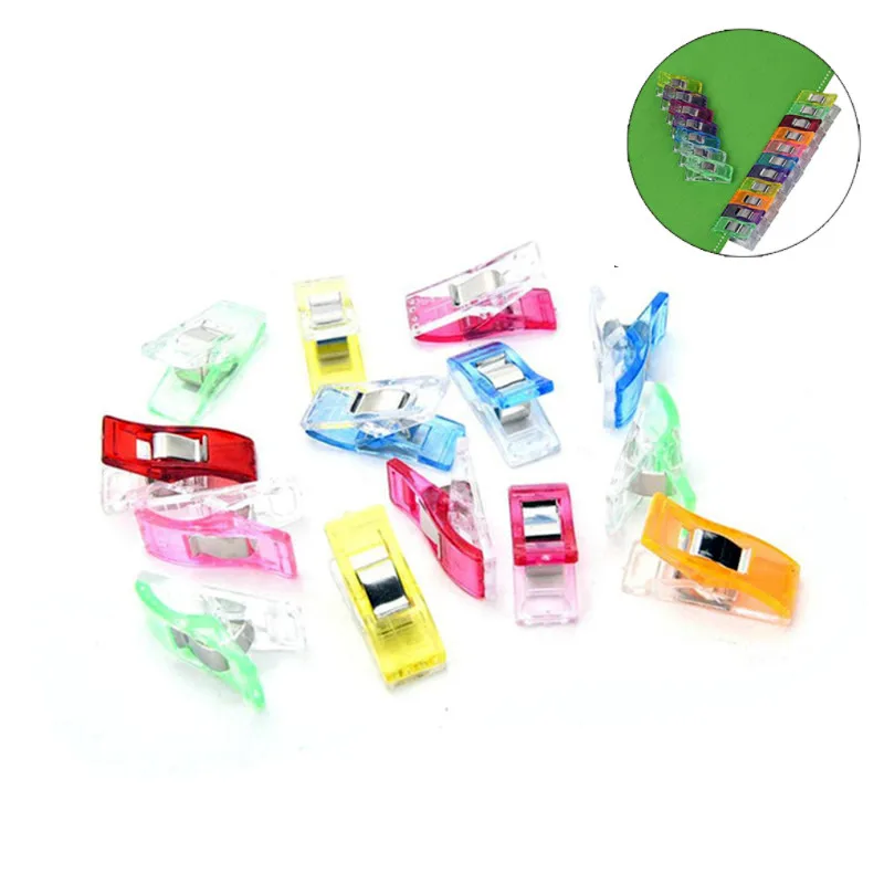 50Pcs Quilting Home Patchwork Sewing Clips Multicolor for Craft Clamps DIY Wonder Office Plastic Fabric Holder | Дом и сад