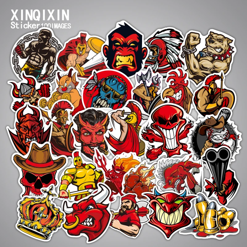 

100Pcs Stickers Knight world Luggage Laptop Decal Toys Bike Car Motorcycle Phone Snowboard Doodle Cool Sticker
