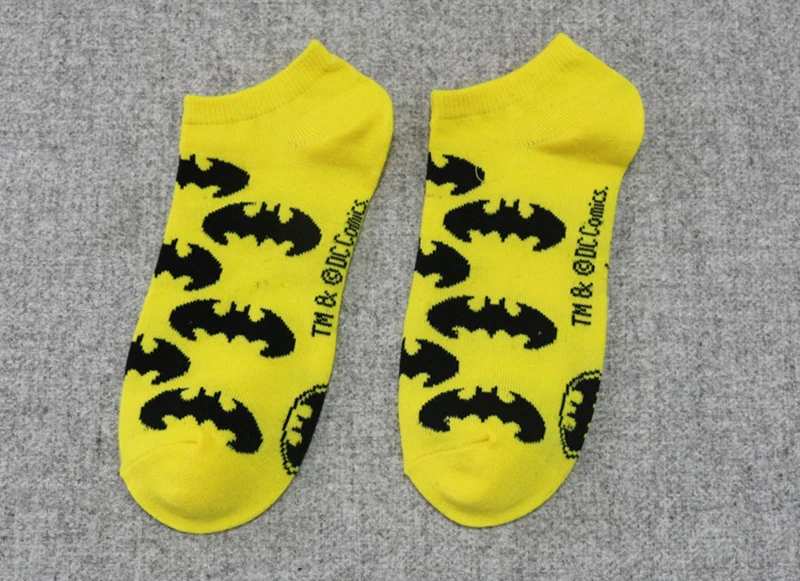 Morematch/1 пара, мужские короткие носки, Супермен, Бэтмен, Лига справедливости, знак, супергерои, хлопковые носки, 5 цветов на выбор