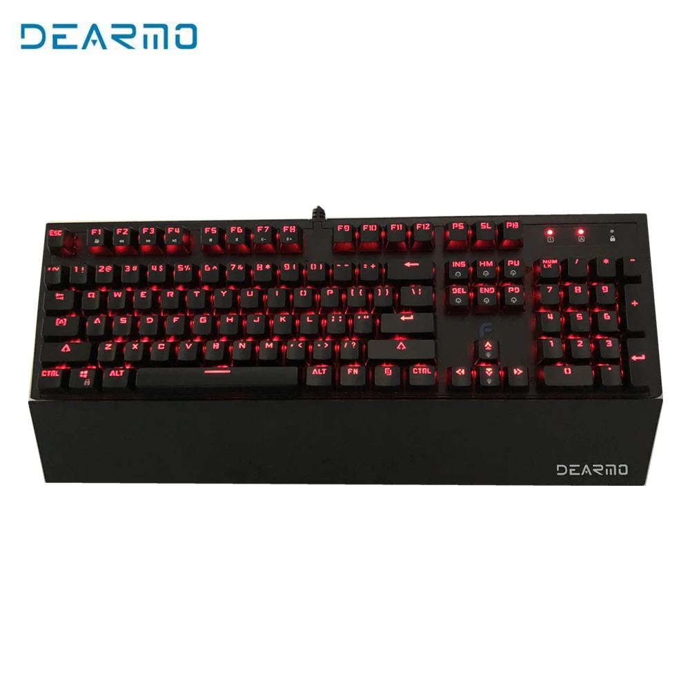 Водонепроницаемая игровая Проводная Механическая клавиатура DEARMO с подсветкой