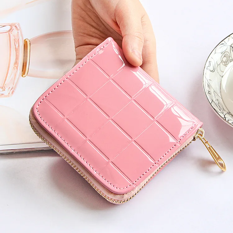 

2017 new Korean version of the female short paragraph wallet box solid color zero purse key bag mini small wallet woman