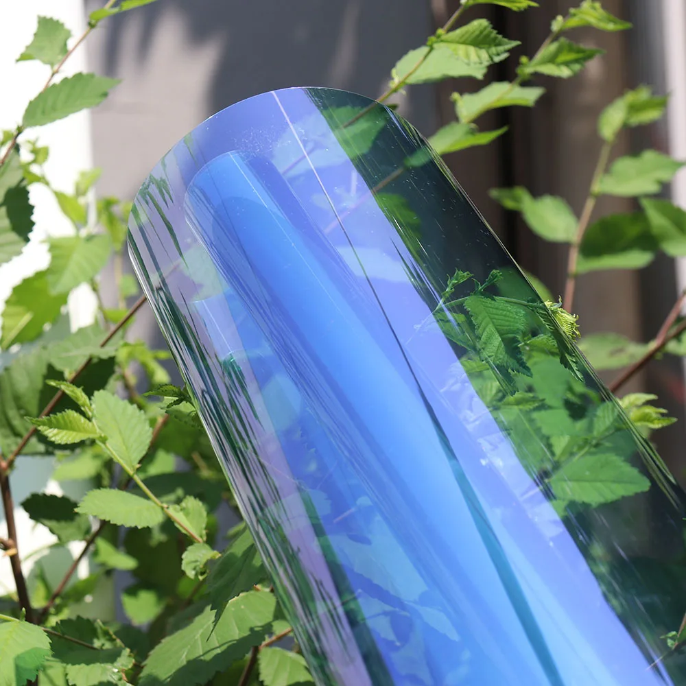 

100cm X 300cm Good quality Korea material Chameleon window solar light blue car tint film