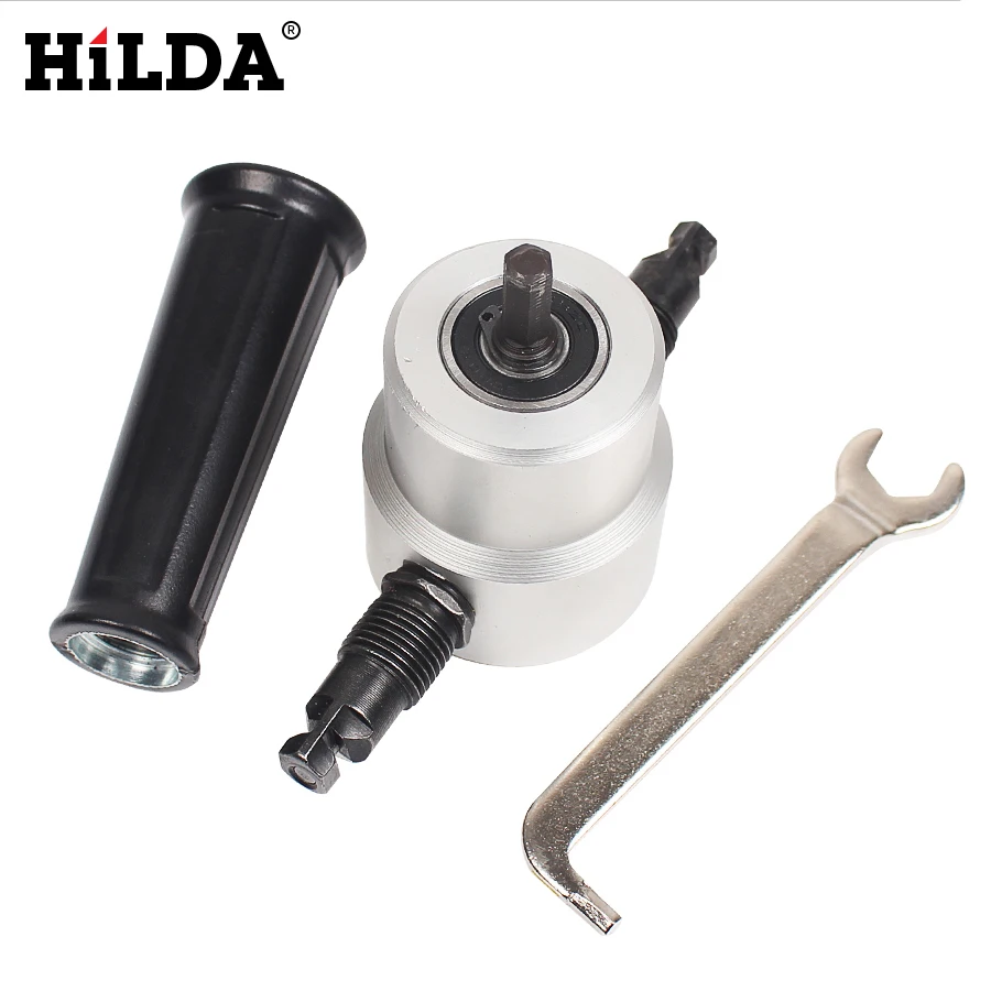 

HILDA Nibble Metal Cutting Double Head Sheet Nibbler Saw Cutter Tool Drill Attachment Free Cutting Tool Power Tools Accessories