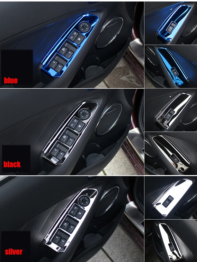 Для Kia K3 2012-, автомобильный Стайлинг, нержавеющая сталь, кнопка для двери, окна, панель управления, накладка, внутренняя наклейка C412