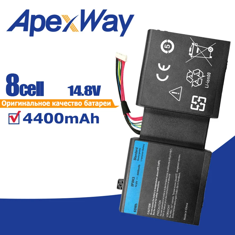 

14.8v 4400mah Laptop Battery for Dell 2F8K3 G33TT KJ2PX M17X-R5 M18X-R3 02F8K3 0G33TT Alienware 17 17X 17 R1 A17 A18 18 18X