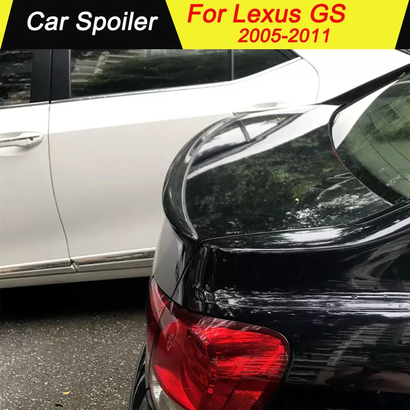 

ABS Material Car Spoiler For Lexus GS GS300 GS430 GS460 2005-2012 Primer Color Rear Trunk tail wing decoration for lexus gs