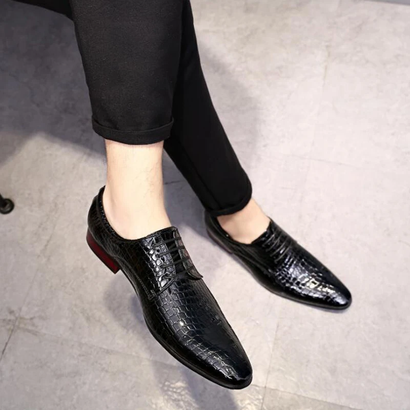 Npezkgc Элитный бренд Мужская обувь Демисезонный мужские туфли на плоской подошве Для мужчин модные Бизнес Обувь кожаная для девочек