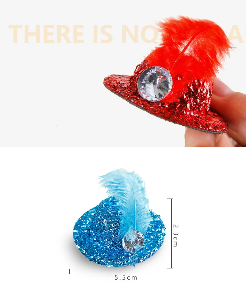 Pet Dog Cat Cap Hairpin Imitation Diamond Birthday Party Headwear Accessories BlingBling Pet Hat For Kittens Poodle Grooming (1)