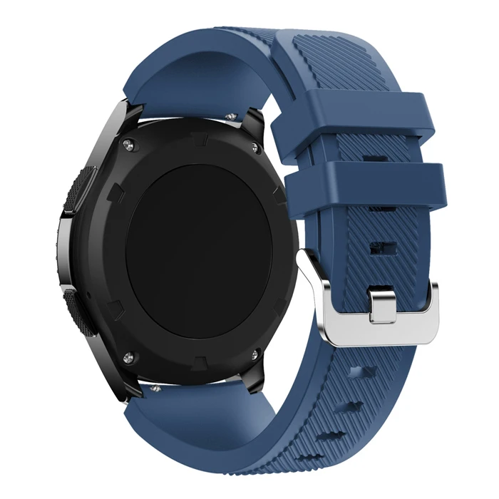 22mm Silicone watch strap for Samsung Gear S3 Frontier/Classic R760/R770 band metal buckle Bracelet smartwatch Accessories