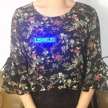 LYSONLED Special Offer 44×11 Dots Blue Color Rechargeable Led Scrolling Name Badge, Hot Moving Text Display Business Card Tag