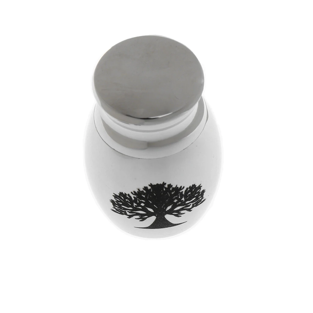 Mini Stainless Steel Funeral Cremation Urn Container Tree Of Life