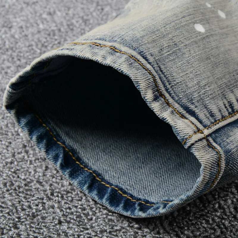 Мужские винтажные джинсы Sokotoo окрашенные хлопковые стрейчевые штаны байкерские зауженные брюки со складками для езды на мотоцикле