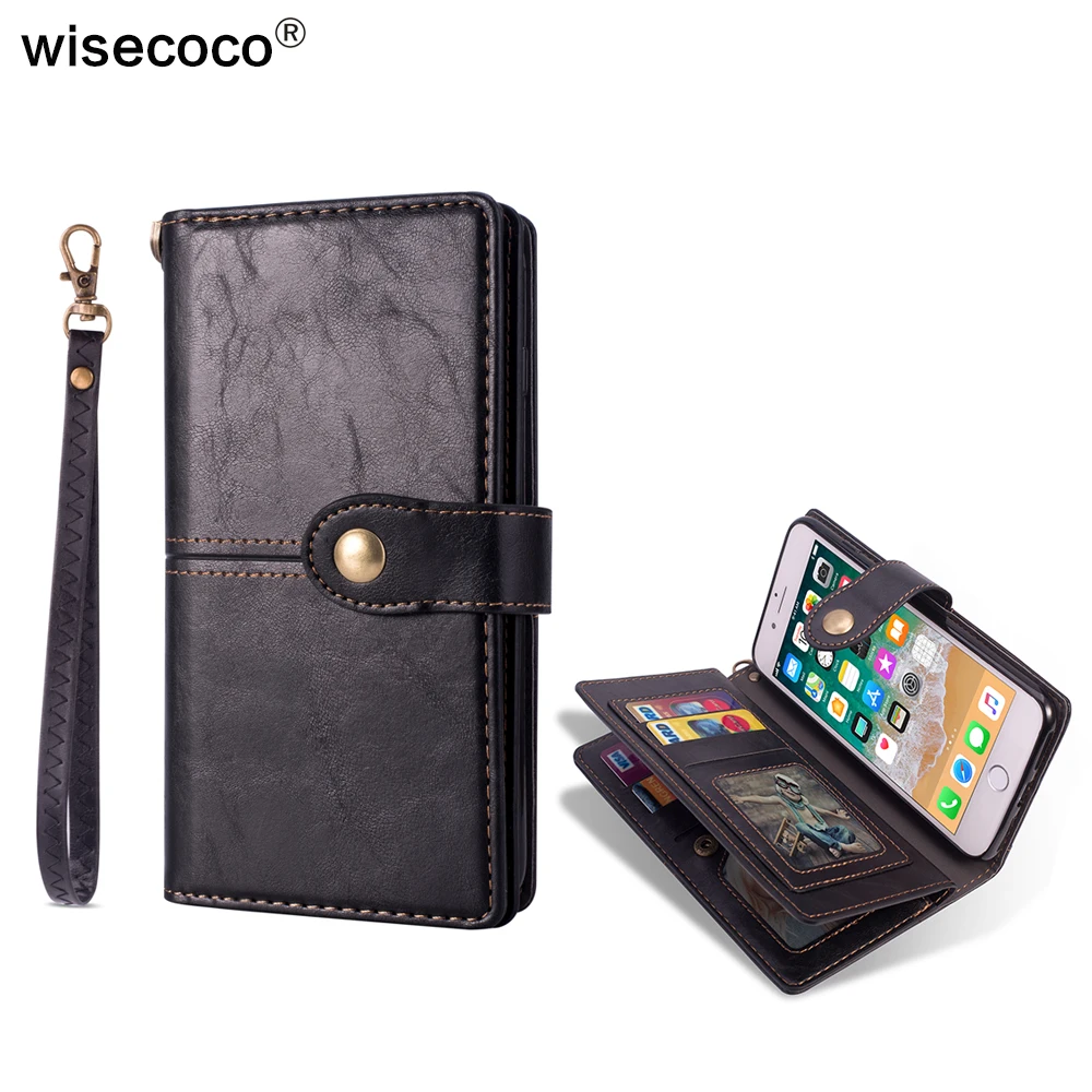 

Luxury Wallet Phone Case For iPhone 6 6s 7 8 Plus 6plus 7plus 8plus X Card Holder Leather Flip Cover Stand For iPhoneX 10 Case