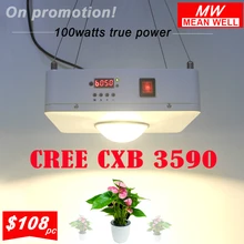 CREE CXB3590 100W COB Dimmable LED Grow Light Full Spectrum LED Lamp 26000LM = HPS 400W Growing Lamp Indoor Plant Grow Lights CREE CXB3590 100W COB Dimmable LED Grow Light Full Spectrum LED Lamp 26000LM = HPS 400W Growing Lamp Indoor Plant Grow Lights