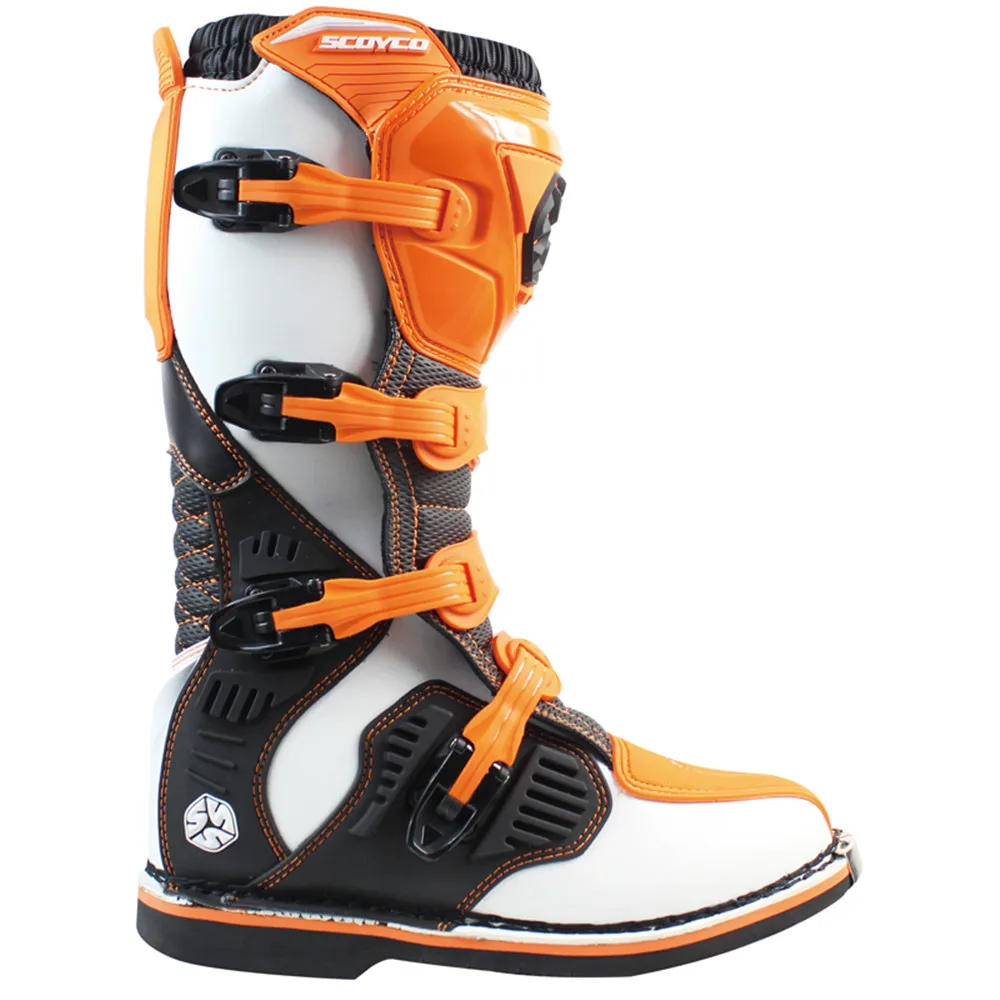 Профессиональные кожаные ботинки в байкерском стиле botas Moto Cross Botte Stivali Motociclista