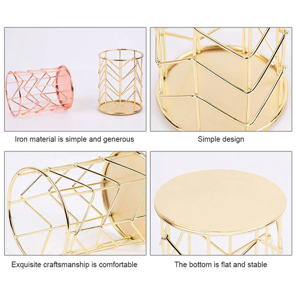 Новинка, розовая золотая металлическая ручка, держатель, скандинавские многофункциональные кованые карандаши, подставка для карандашей, чехол, стол, канцелярские принадлежности, Декор, чашка