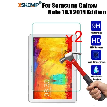 

XSKEMP 2Pcs/Lot Tempered Glass Screen Protector For Samsung P600\Galaxy Note 10.1 2014 Edition Ultra Clear Protective Guard Film
