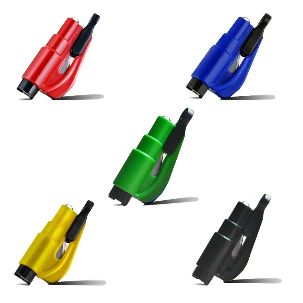 10pcs Mini Safety Hammer Car Life-saving Escape Hammer Window Keychain Car Window Broken Emergency Glass Breaker Seatbelt Cutter